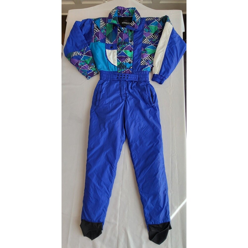 Vintage Snuggler by Kaelin Womens 10 Cosmo One Piece Ski Suit Neon 80s 90s